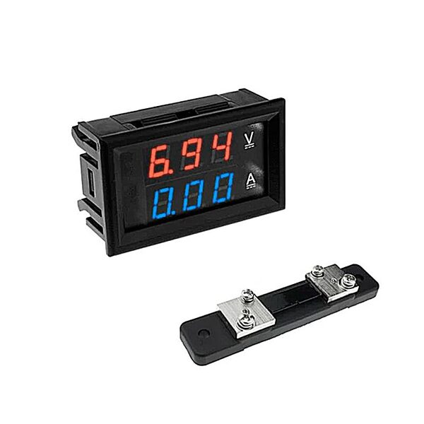 Цифровой вольтметр-амперметр 100V/50A с внешним шунтом Цифровой вольтметр-амперметр 100V/50A с внешним шунтом