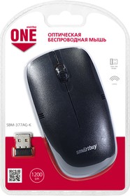 Мышь беспроводная SmartBuy 377 ONE черная (SBM-377AG-K)/60