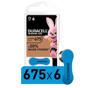 Элемент питания для слухового аппарата "Duracell" ZA 675 BL-6