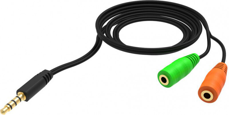 Кабель RITMIX RAS-110 Black для гарнитуры 2*3.5 jack розетка -3.5 jack 4 пин вилка , 1 m, пакет Кабель RITMIX RAS-110 Black для гарнитуры 2*3.5 jack розетка -3.5 jack 4 пин вилка , 1 m, пакет